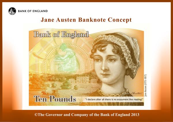 观点：为卡尼助简•奥斯汀上英国钞票按个“赞”