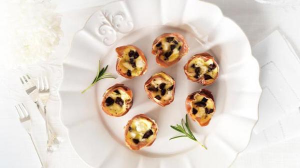 迷你火腿杯法式咸派（Mini Quiches in Prosciutto Cups）