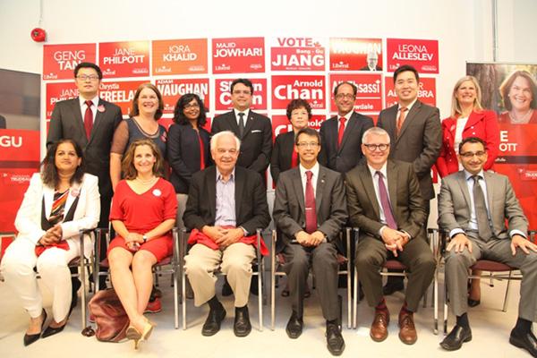 大多伦多地区14名自由党候选人呼吁华裔选民在联邦大选中参与投票