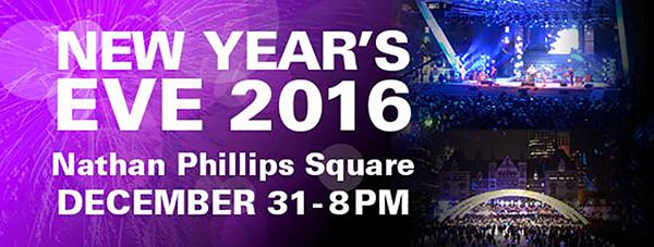 到多伦多市政府Nathan Phillips广场倒数迎新年