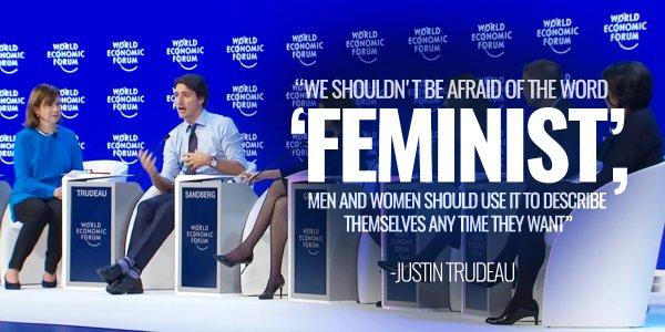 杜鲁多：“我们不应该害怕‘女权主义者’这个词，男人和女人应该在任何时候都可以这样描述他们自己”