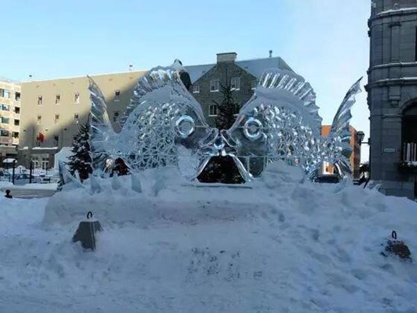 魁北克的冰雕和雪雕（2）堆雪人的黑段高手原来在这儿!