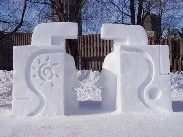 魁北克的雪雕和冰雕（1）堆雪人的黑段高手原来在这儿!