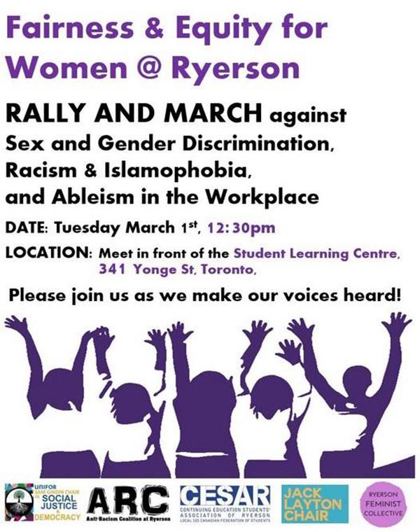 怀雅逊大学5团体今天将举行“为女性争取公正和平等”的集会