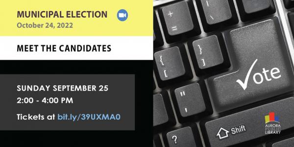 奥罗拉公共图书馆9月25日举行市选候选人与选民网上见面会